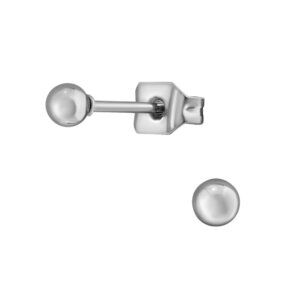 Sterling Silver 3mm Ball Stud Earrings – Tiny and Stackable